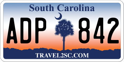 SC license plate ADP842
