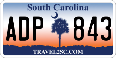 SC license plate ADP843