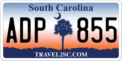SC license plate ADP855