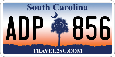 SC license plate ADP856