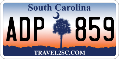 SC license plate ADP859