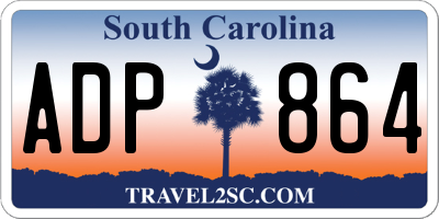 SC license plate ADP864