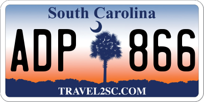 SC license plate ADP866