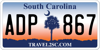 SC license plate ADP867