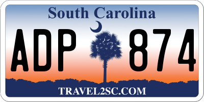 SC license plate ADP874