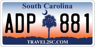 SC license plate ADP881