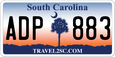 SC license plate ADP883