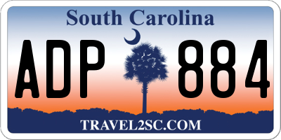 SC license plate ADP884