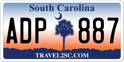 SC license plate ADP887