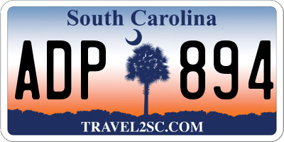 SC license plate ADP894
