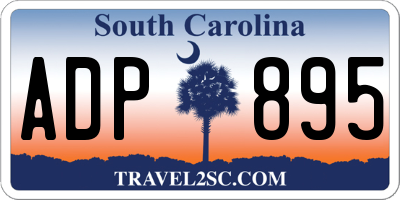 SC license plate ADP895