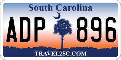 SC license plate ADP896