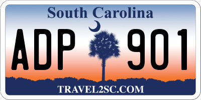 SC license plate ADP901