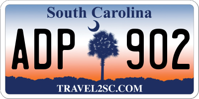 SC license plate ADP902
