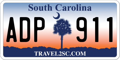 SC license plate ADP911