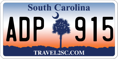 SC license plate ADP915
