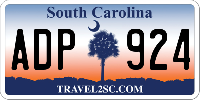 SC license plate ADP924