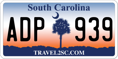 SC license plate ADP939