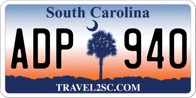 SC license plate ADP940