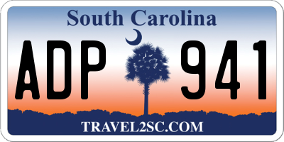 SC license plate ADP941