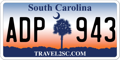 SC license plate ADP943