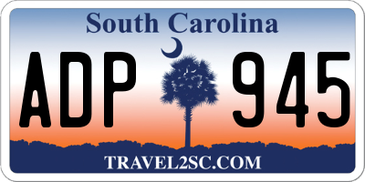 SC license plate ADP945