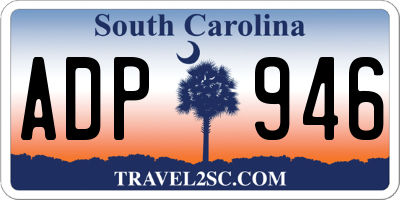 SC license plate ADP946