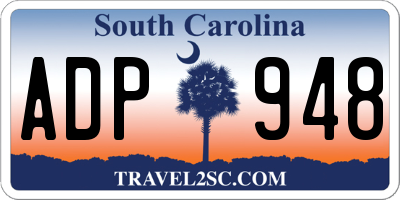 SC license plate ADP948