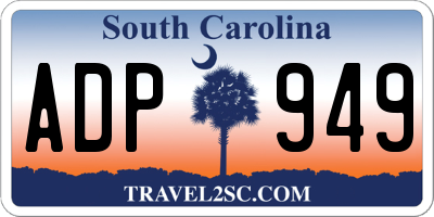SC license plate ADP949