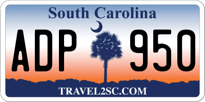 SC license plate ADP950