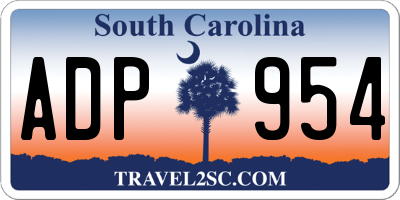 SC license plate ADP954