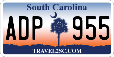 SC license plate ADP955