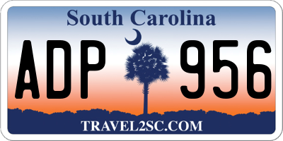 SC license plate ADP956