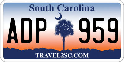 SC license plate ADP959