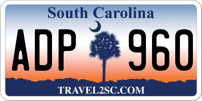 SC license plate ADP960