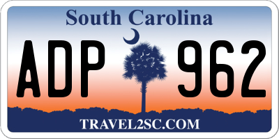 SC license plate ADP962