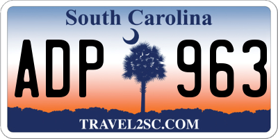SC license plate ADP963