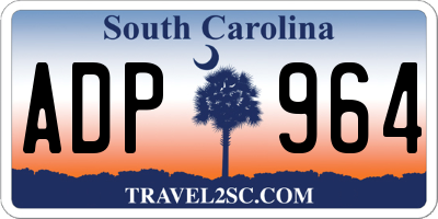 SC license plate ADP964