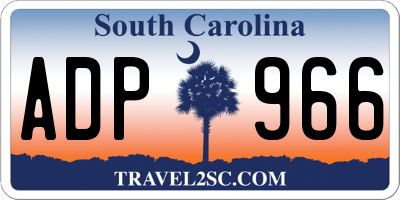 SC license plate ADP966