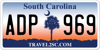 SC license plate ADP969