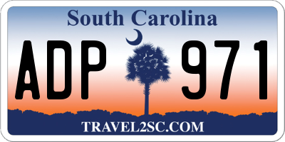SC license plate ADP971