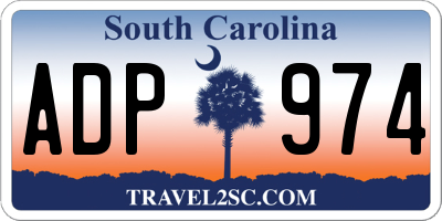 SC license plate ADP974