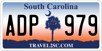 SC license plate ADP979