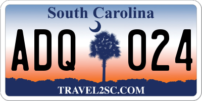 SC license plate ADQ024