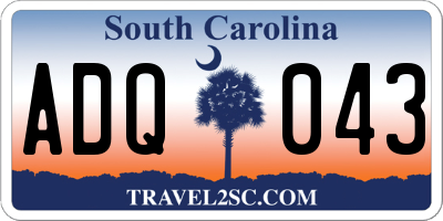 SC license plate ADQ043