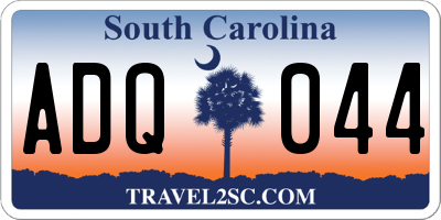 SC license plate ADQ044