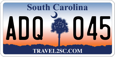 SC license plate ADQ045