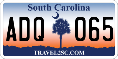 SC license plate ADQ065