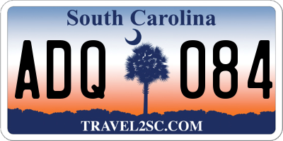SC license plate ADQ084