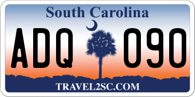 SC license plate ADQ090
